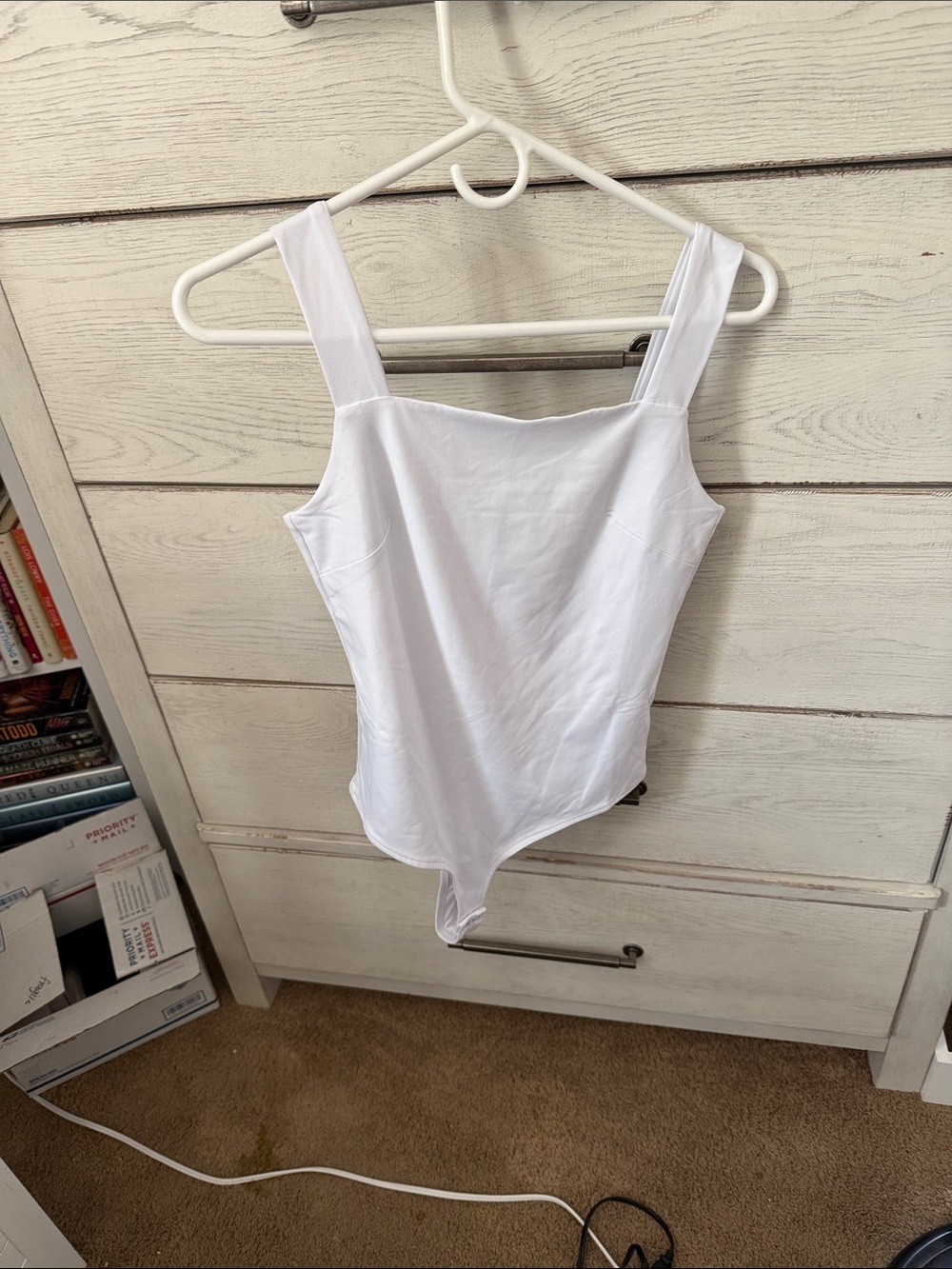 ReoRia White Girls Tank One-Piece Bodysuit
